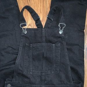 Topshop Black Full Length Overalls